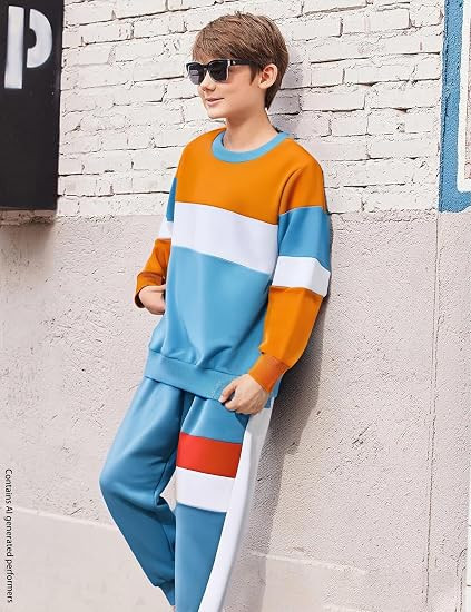 mkodopy Boys Clothes Hoodie Sweatsuits Tops and Pants Boys Fall Winter Outfits Boy Clothing Set