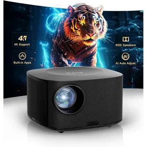 Outdoor-Projector-4K with WiFi and Bluetooth:[3500 Bright/60W Dolby Audio/Official Licensed Apps],Smart-Projector with AI Auto Focus,ONOAYO ONO5Pro 2.0 Movie Projector for Indoor/Outdoor 2026New