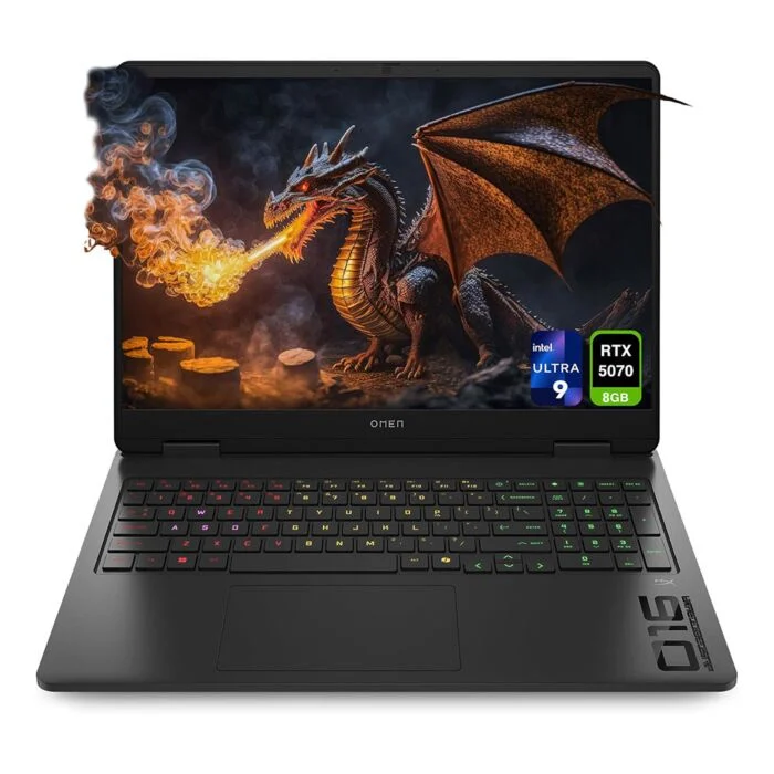 HP OMEN 16 AN0119NR Slim Gaming Laptop - Intel Core Ultra 9 285H Processor 16-GB 1-TB SSD 8-GB NVIDIA GeForce RTX5070 GDDR7 GC 16" WQXGA IPS 240Hz MicroEdge AG Display DTS:X® Ultra Audio Backlit KB W1