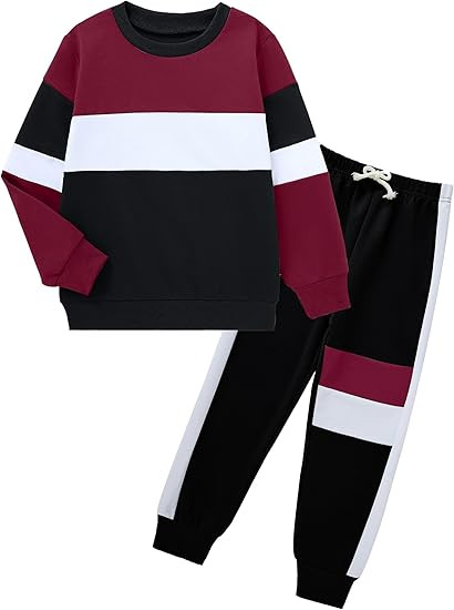 mkodopy Boys Clothes Hoodie Sweatsuits Tops and Pants Boys Fall Winter Outfits Boy Clothing Set